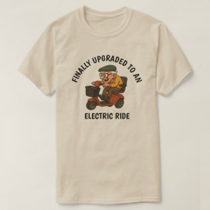 Oud Man op scooter T-shirt