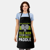 Oud Man Pickleball Paddle Gift Schort (Gedragen)