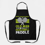 Oud Man Pickleball Paddle Gift Schort (Voorkant)
