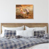 Oud Man Pinball spelen in de Outback Surreal Art Canvas Afdruk (Insitu (Slaapkamer))