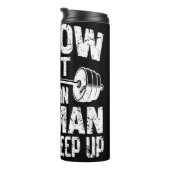 Oud Man probeert bij te blijven Thermosbeker (Geroteerd rechts)