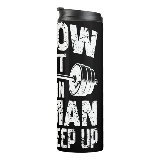 Oud Man probeert bij te blijven Thermosbeker (Geroteerd rechts)