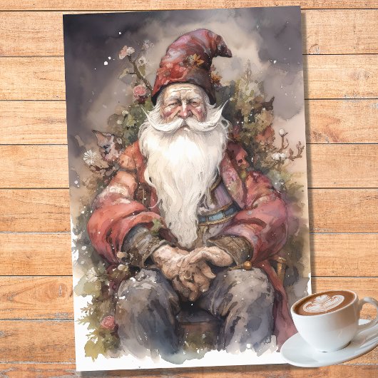 Oud Man Santa 3 Decoupage Papier
