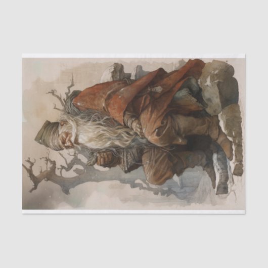 Oud Man Santa 4 Decoupage Papier (Voorkant)