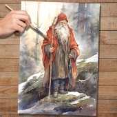 Oud Man Santa 6 Decoupage Papier