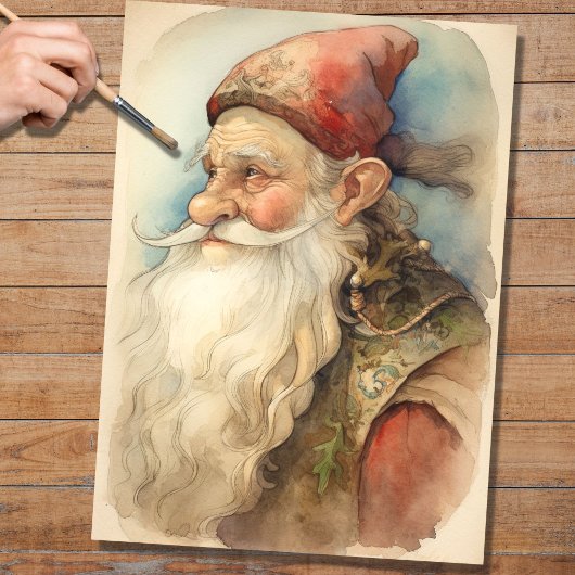 Oud Man Santa 7 Decoupage Papier