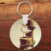 OUD MAN SEAGULL van SHARON SHARPE Sleutelhanger (Voorkant)