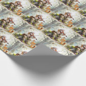 Oud Man speelt viool in het bos Cadeaupapier (Hoek)