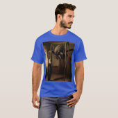 Oud Man staat naast een reusachtig spinmonster T-shirt (Voorkant volledig)