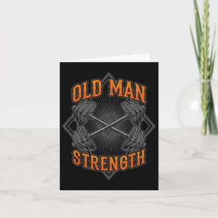 Oud Man Sterkte Spier Gym Training Bodybuilding Kaart