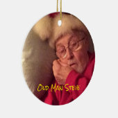 Oud Man Steve Kerstversiering Keramisch Ornament (Rechts)