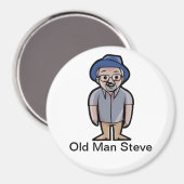 Oud Man Steve Magnet (Voorkant / Achterkant)