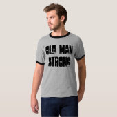 OUD MAN STRONG — RINGER T-SHIRT (Voorkant volledig)