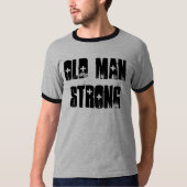 OUD MAN STRONG — RINGER T-SHIRT (Voorkant)