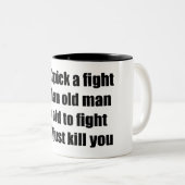 Oud Man Tweekleurige Koffiemok (Voorkant rechts)