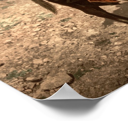 Oud man uit Bethlehem op een ezel Poster (Hoek)