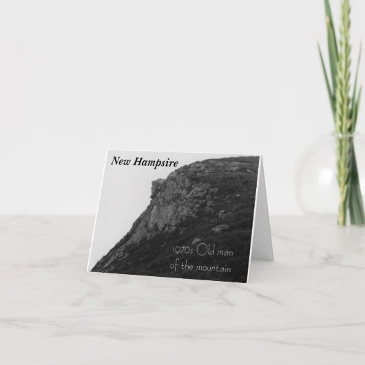 Oud man van de berg New Hampshire Kaart (Voorkant)