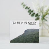 Oud Man van de Mountain New Hampshire Briefkaart (Staand voorkant)