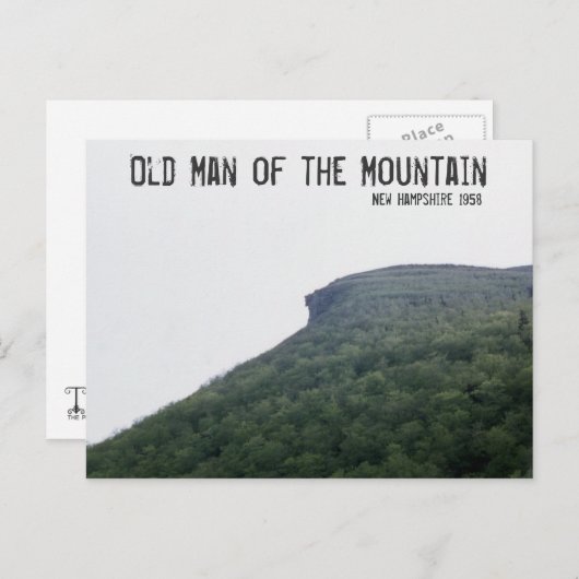 Oud Man van de Mountain New Hampshire Briefkaart (Voorkant / Achterkant)