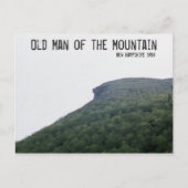 Oud Man van de Mountain New Hampshire Briefkaart (Voorkant)