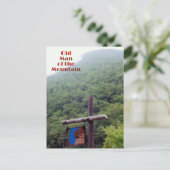 Oud Man van de Mountain New Hampshire Photographic Briefkaart (Staand voorkant)