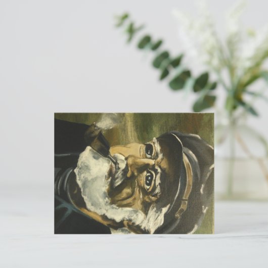 Oud man van het Zee Briefkaart (Staand voorkant)