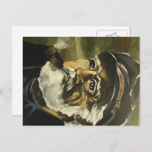 Oud man van het Zee Briefkaart (Voorkant / Achterkant)