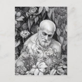 Oud Man van Planten en bloemen digitale kunst Briefkaart (Voorkant)
