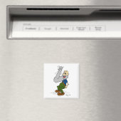 Oud Man Waving Beard Magnet (Insitu (Vaatwasser))