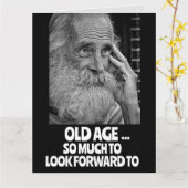 OUD MAN wordt ouder FUNNY BIRTHDAY Wenskaart Kaart (Gele Bloem)