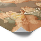 Oud Man zinkend schip open Zee nautische kunst Poster (Hoek)