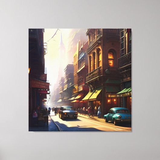 Oud Manhattan Landschap Twee Canvas Afdruk (Voorkant)