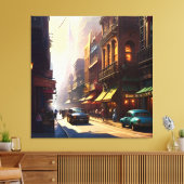 Oud Manhattan Landschap Twee Canvas Afdruk (Insitu (Woonkamer))