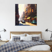 Oud Manhattan Landschap Twee Canvas Afdruk (Insitu (Slaapkamer))