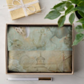 Oud maritiem tissuepapier (Geschenk)