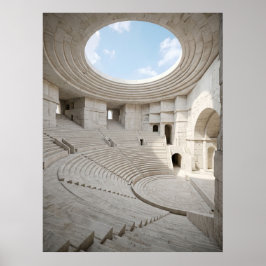 Oud Marmeren Amfitheater Hemel Poster