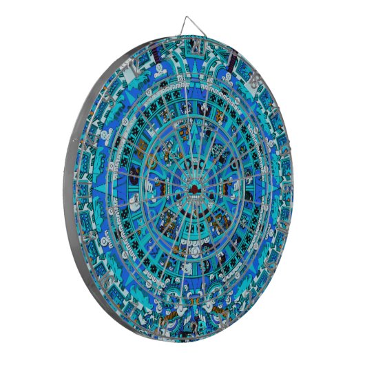 Oud Maya profetisch ontwerp Dartboard ~ Dartbord (Voorkant Links)