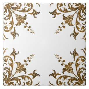 Oud-mediterraan als Damask Decoratief Tegeltje