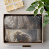 Oud Meisje dat Piano Speelt Découpage Tissuepapier (Geschenk)