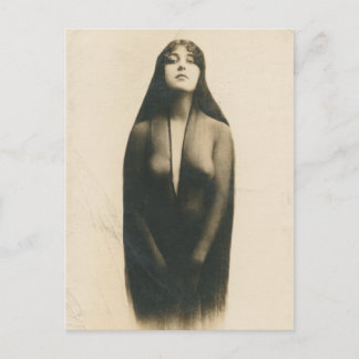 Oud meisjesachtig briefkaart Cepia
