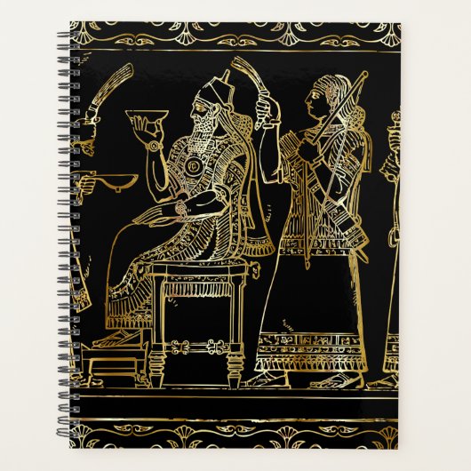 Oud-Mesopotamisch Gouden Reliëf Planner (Voorkant)