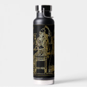 Oud Mesopotamisch Gouden Reliëf Waterfles (Links)