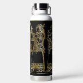 Oud Mesopotamisch Gouden Reliëf Waterfles (Achterkant)