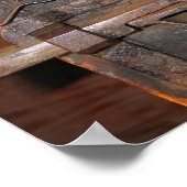 Oud messing deurslot poster (Hoek)