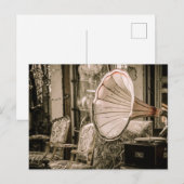 oud meubilair en grammofon briefkaart (Voorkant / Achterkant)