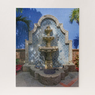 Oud-Mexicaanse Tegel Fountain Jigzaag Puzzle Legpuzzel