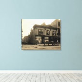 Oud Milwaukee 1912 Diller's apotheek McGreal Bldg Canvas Afdruk (Insitu (Houten vloer))