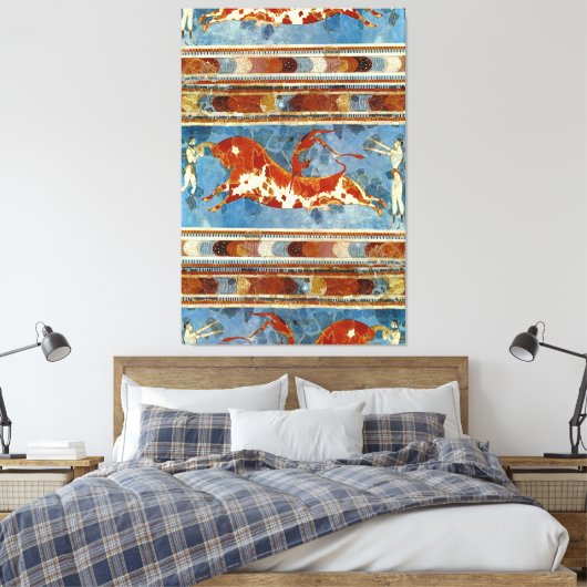 Oud Minoïsch Kreta Fresco Canvas Afdruk (Insitu (Slaapkamer))