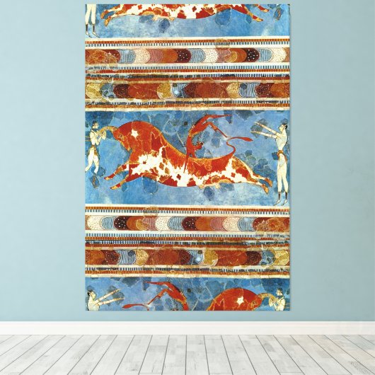 Oud Minoïsch Kreta Fresco Canvas Afdruk (Insitu (Houten vloer))