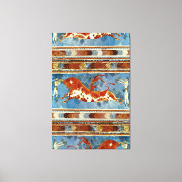 Oud Minoïsch Kreta Fresco Canvas Afdruk